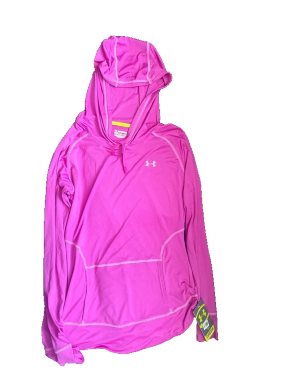 Under Armour Pink Hoodie Womens (Green Heat Gear) Pullover M NWT